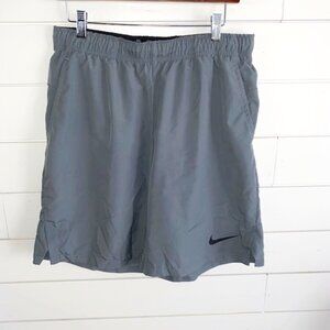Nike Training Shorts - Grey | Men’s Large | Elastic Waist, Drawstring, Side Slit